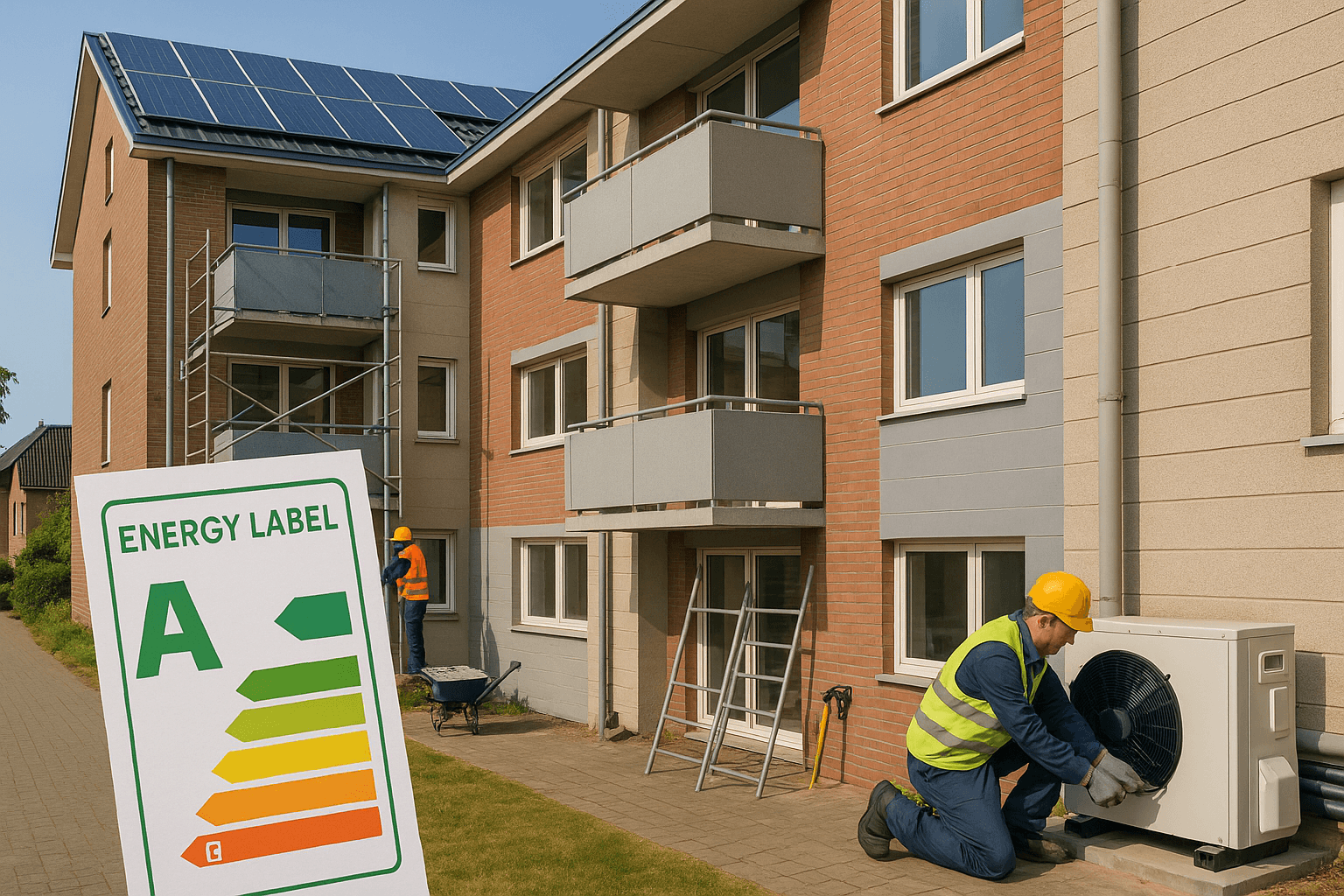 EPC of common parts and renovation objectives in Belgium